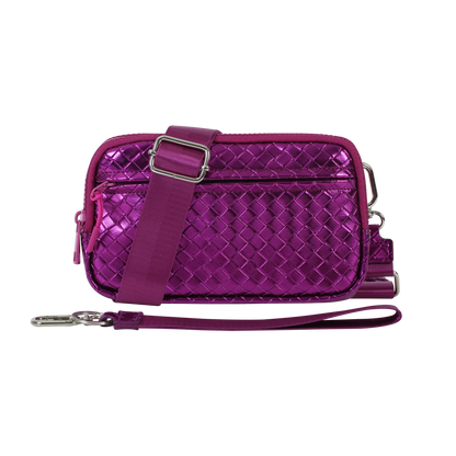 Statshy – Woven Leather Crossbody Wallet
