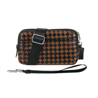 Statshy – Woven Leather Crossbody Wallet