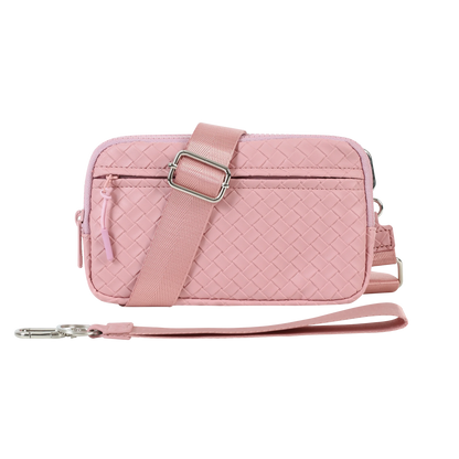Statshy – Woven Leather Crossbody Wallet