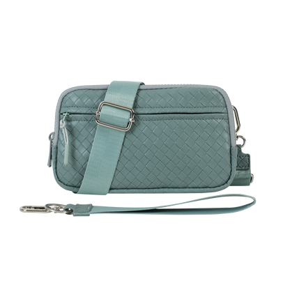 Statshy – Woven Leather Crossbody Wallet