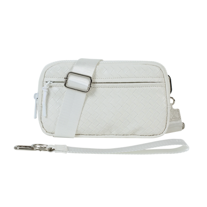 Statshy – Woven Leather Crossbody Wallet