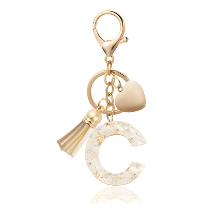 Golden Initial - Bag Charm