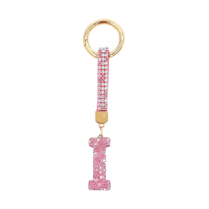 Sparkle Initial – Bag Charm (Pink)