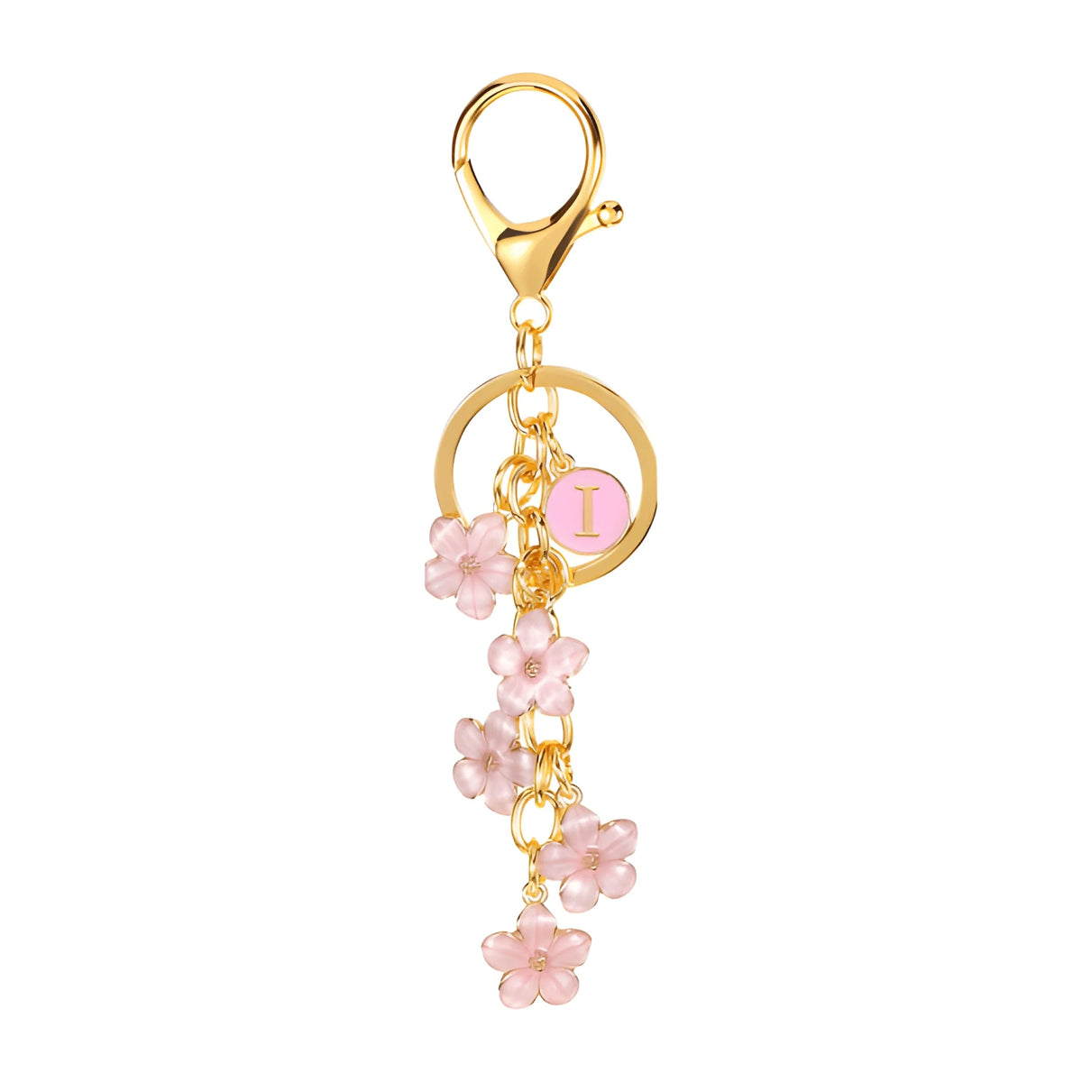 Daisy Flower Initial Letter - Bag Charm (Pink)