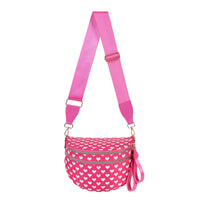 Hot Pink Pixel Hearts
